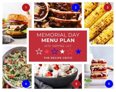 Memorial Day Menu Plan