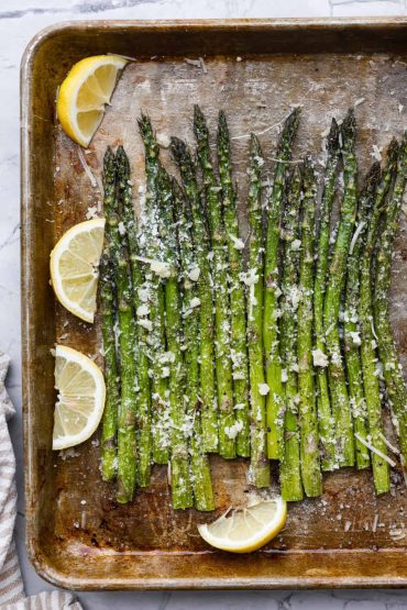 Roasted Lemon Parmesan Garlic Asparagus