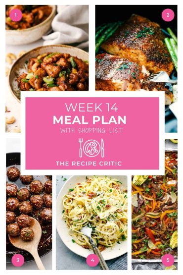 Weekly Meal Plan #14