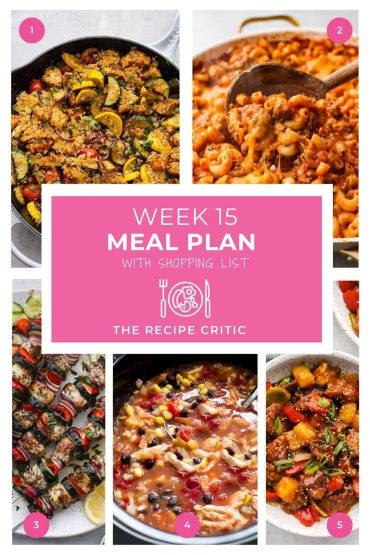 Weekly Meal Plan #15