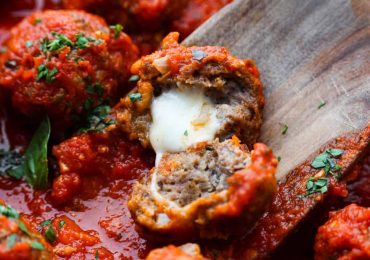 Mozzarella Stuffed Meatballs