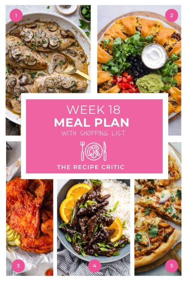 Weekly Meal Plan #18