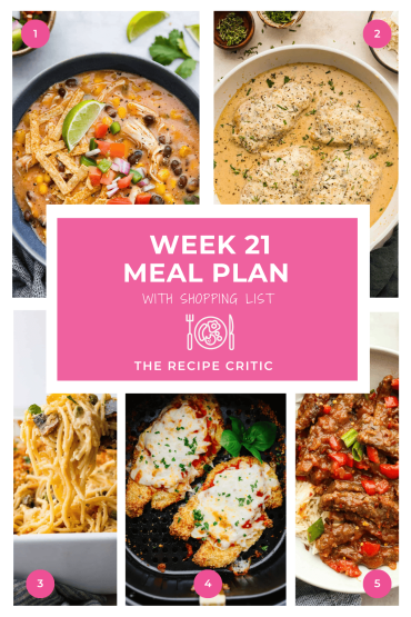 Weekly Meal Plan #21