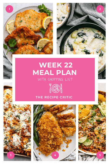 Weekly Meal Plan #22