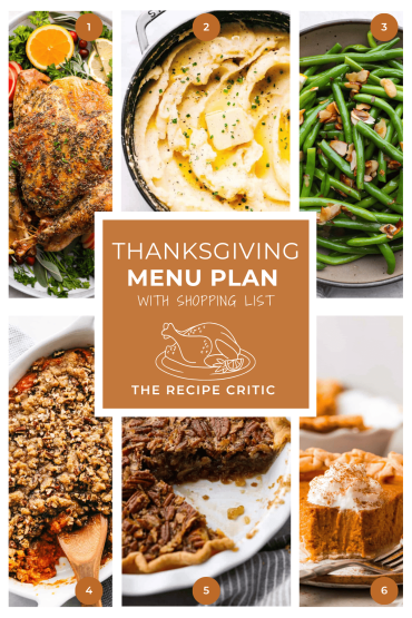 Thanksgiving Menu Plan