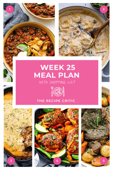 Weekly Meal Plan #25