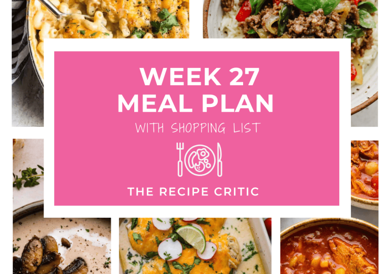 Weekly Meal Plan #27