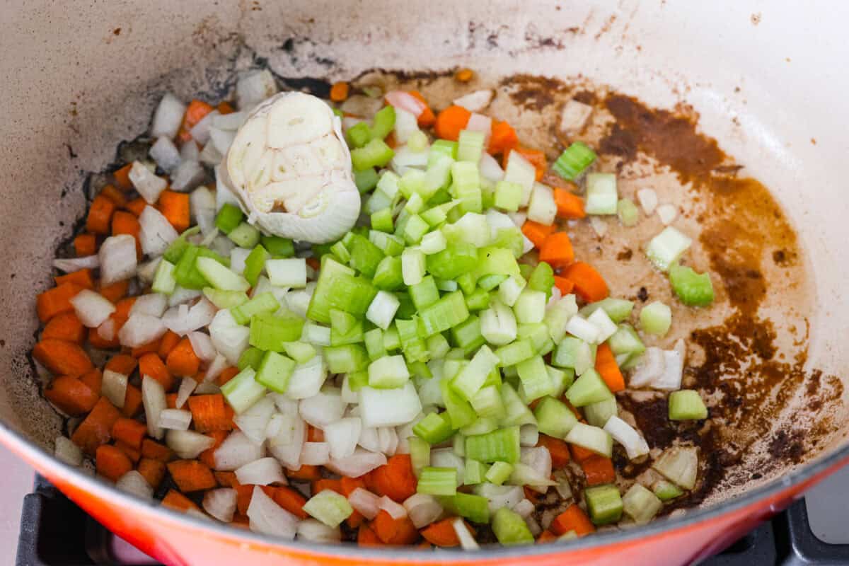 Fourth photo of the vegetables cooking. 