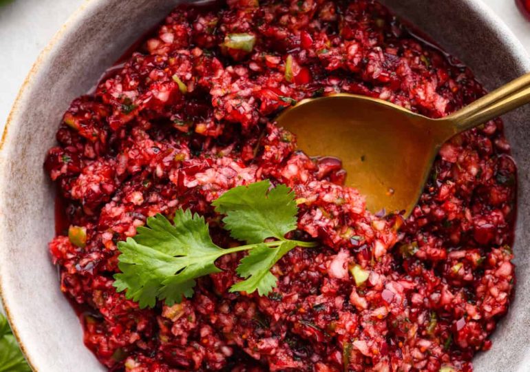 Cranberry Salsa (The Best Holiday Appetizer!)