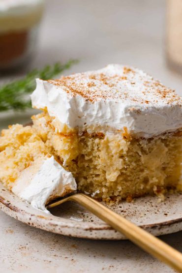 Eggnog Poke Cake
