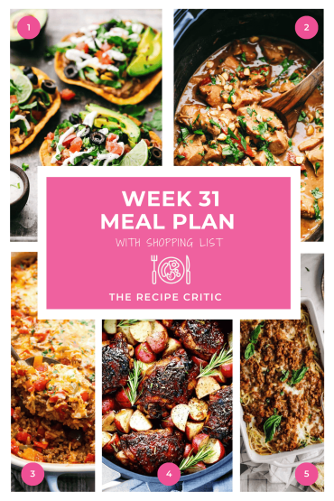 Weekly Meal Plan #31