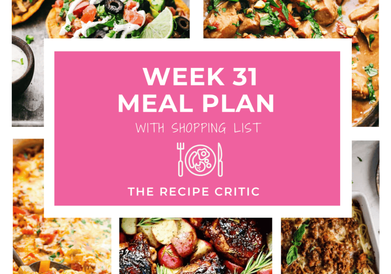 Weekly Meal Plan #31