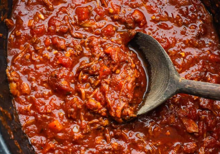 Slow Cooker Sunday Sauce (Sugo)