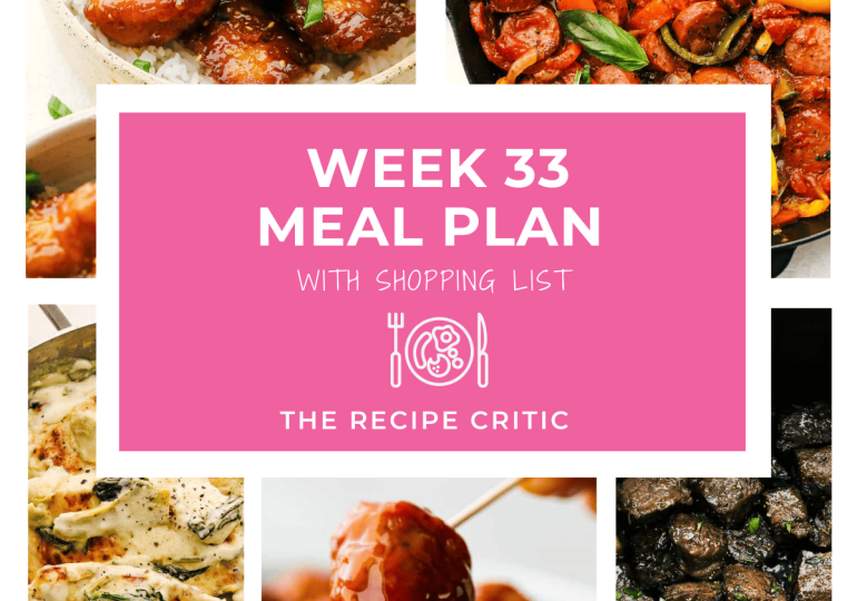 Weekly Meal Plan #33