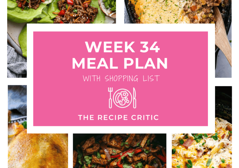 Weekly Meal Plan #34