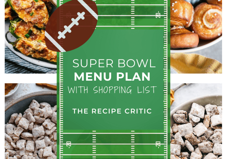 Super Bowl Menu Plan