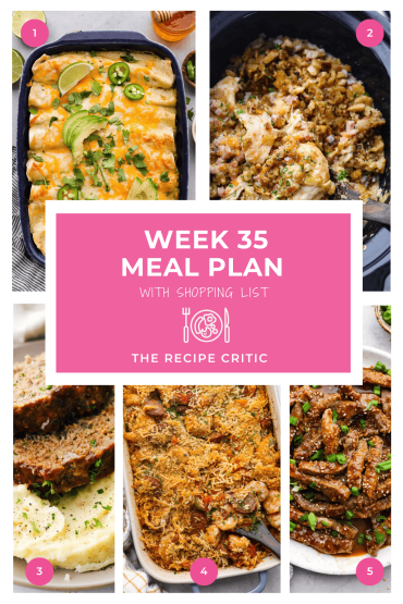 Weekly Meal Plan #35